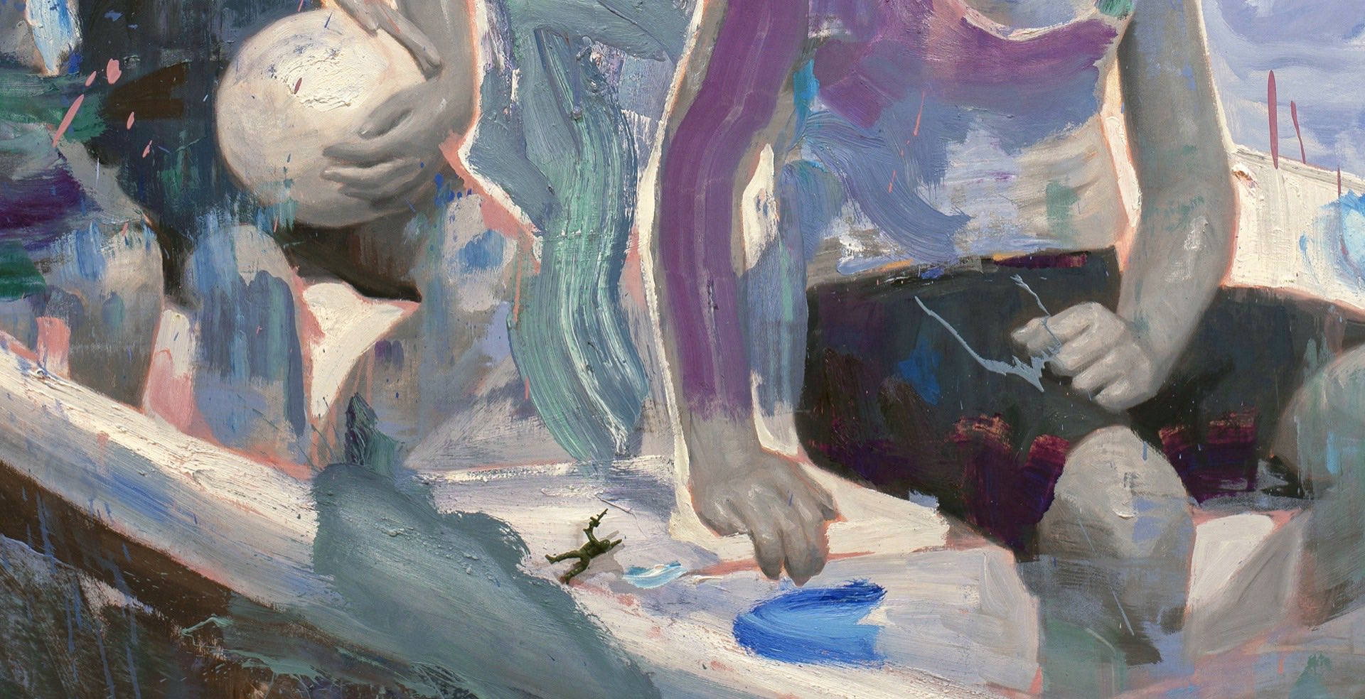 Neverland, painting detail from LIGHT\POWER: The Kennedy Women by Vincent Xeus